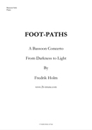 Foot-paths a bassoon concerto by Fredrik Holm